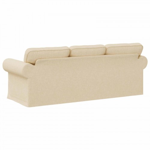 Sofa Creme 215 x 82 x 80 cm Metal