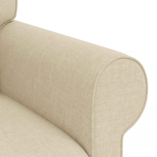 Sofa Creme 215 x 82 x 80 cm Metal