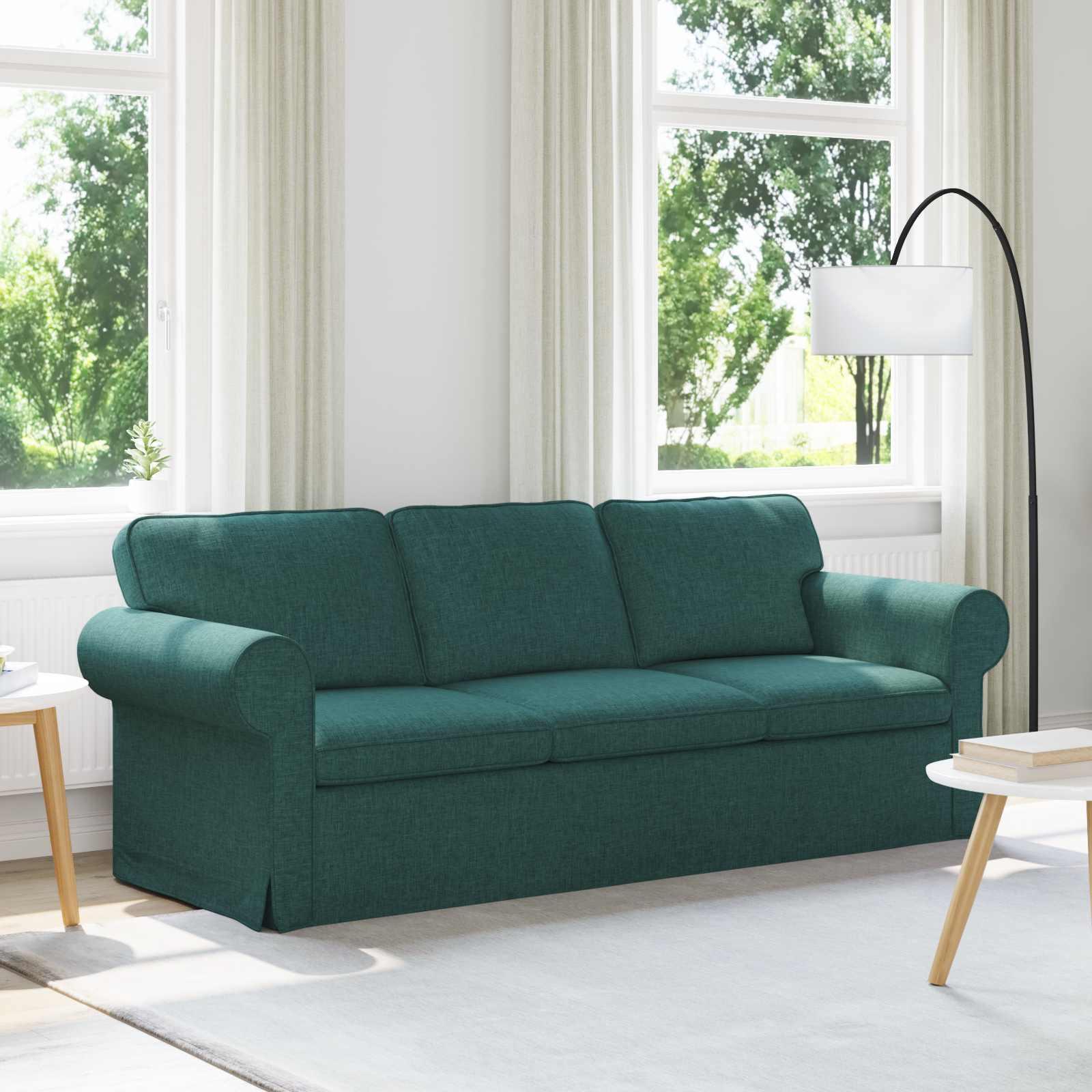 Sofa Mørkegrøn 215 x 82 x 80 cm Metal