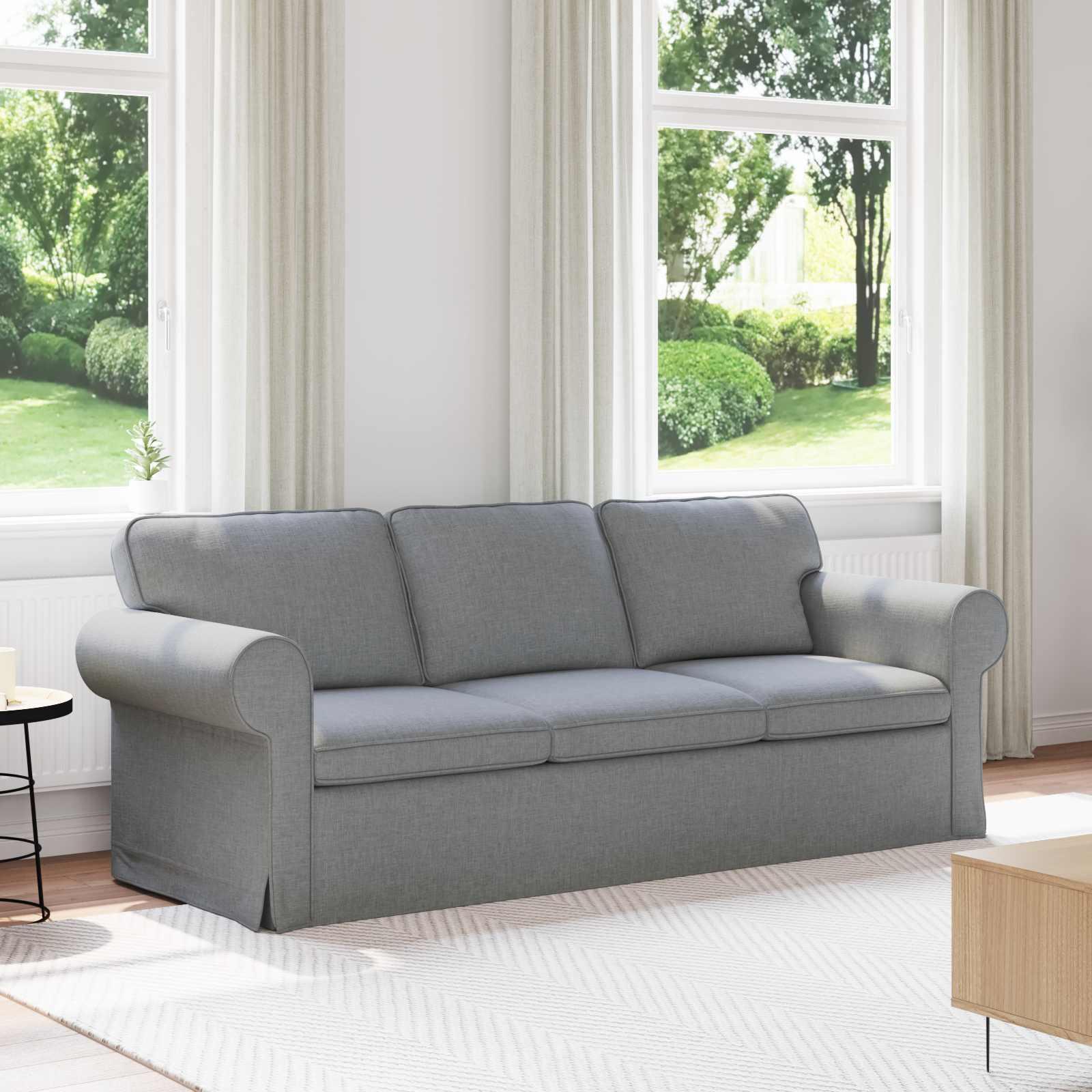 Sofa Lysegrå 215 x 82 x 80 cm Metal