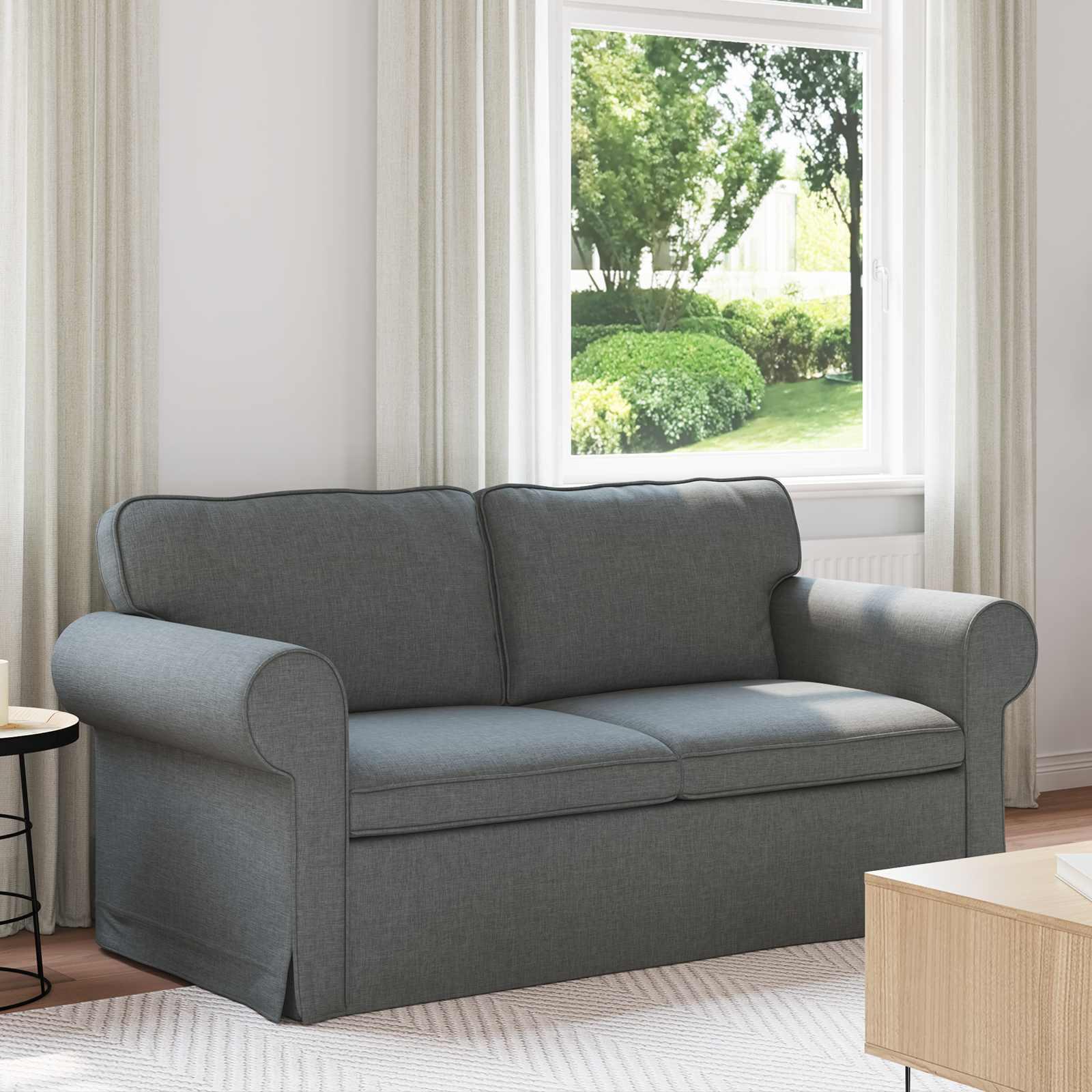 Sofa Mørkegrå 215 x 82 x 80 cm Metal