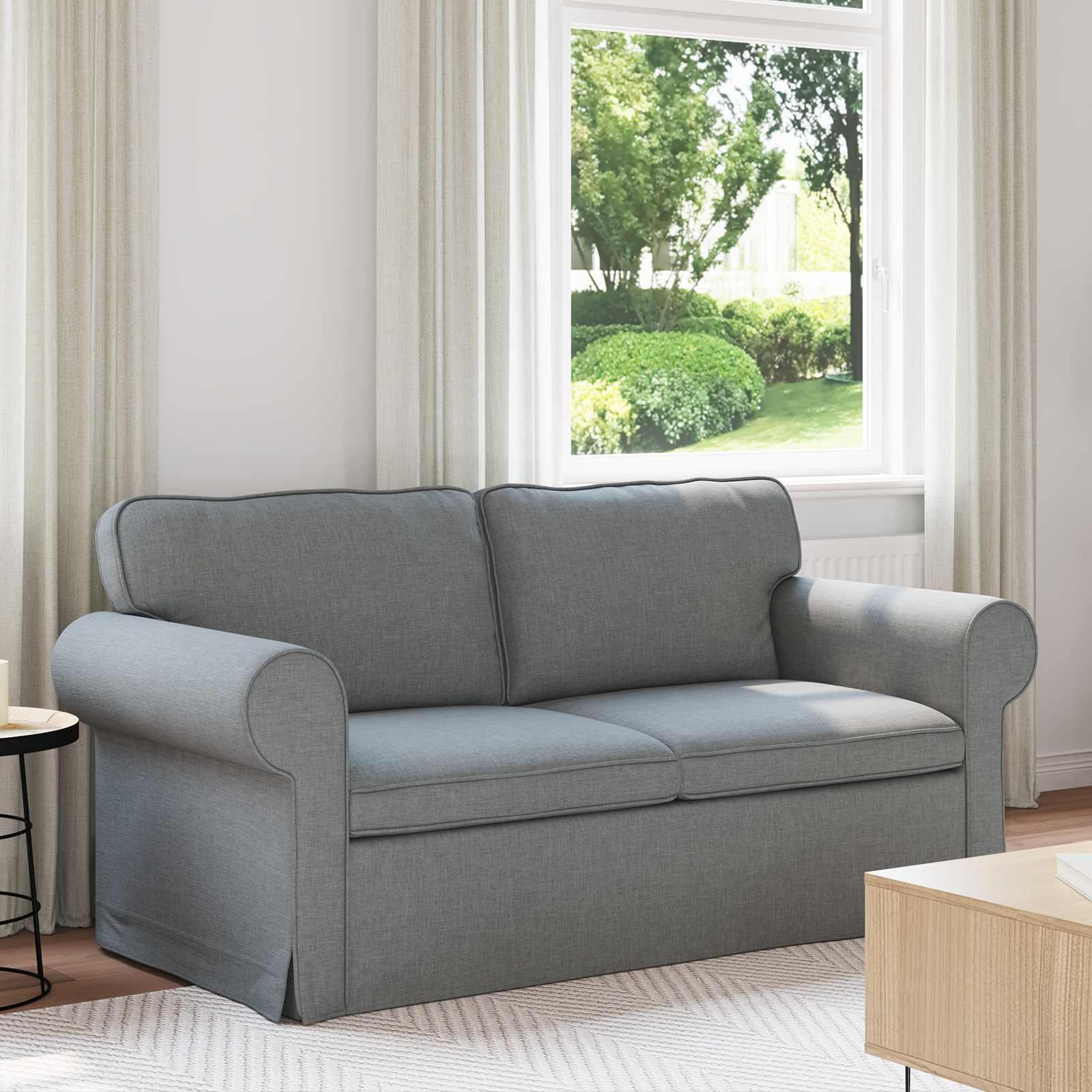 Sofa Lysegrå 215 x 82 x 80 cm Metal