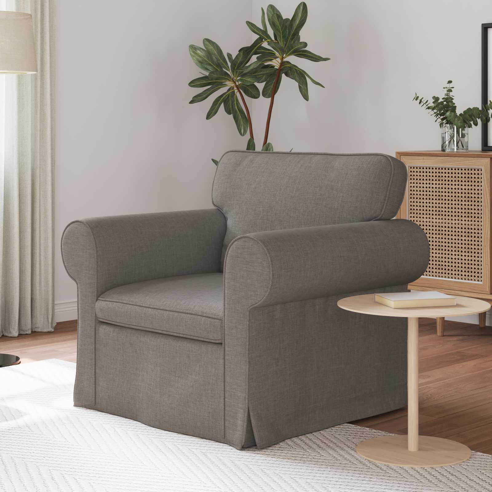 Sofa Gråbrun 215 x 82 x 80 cm Metal