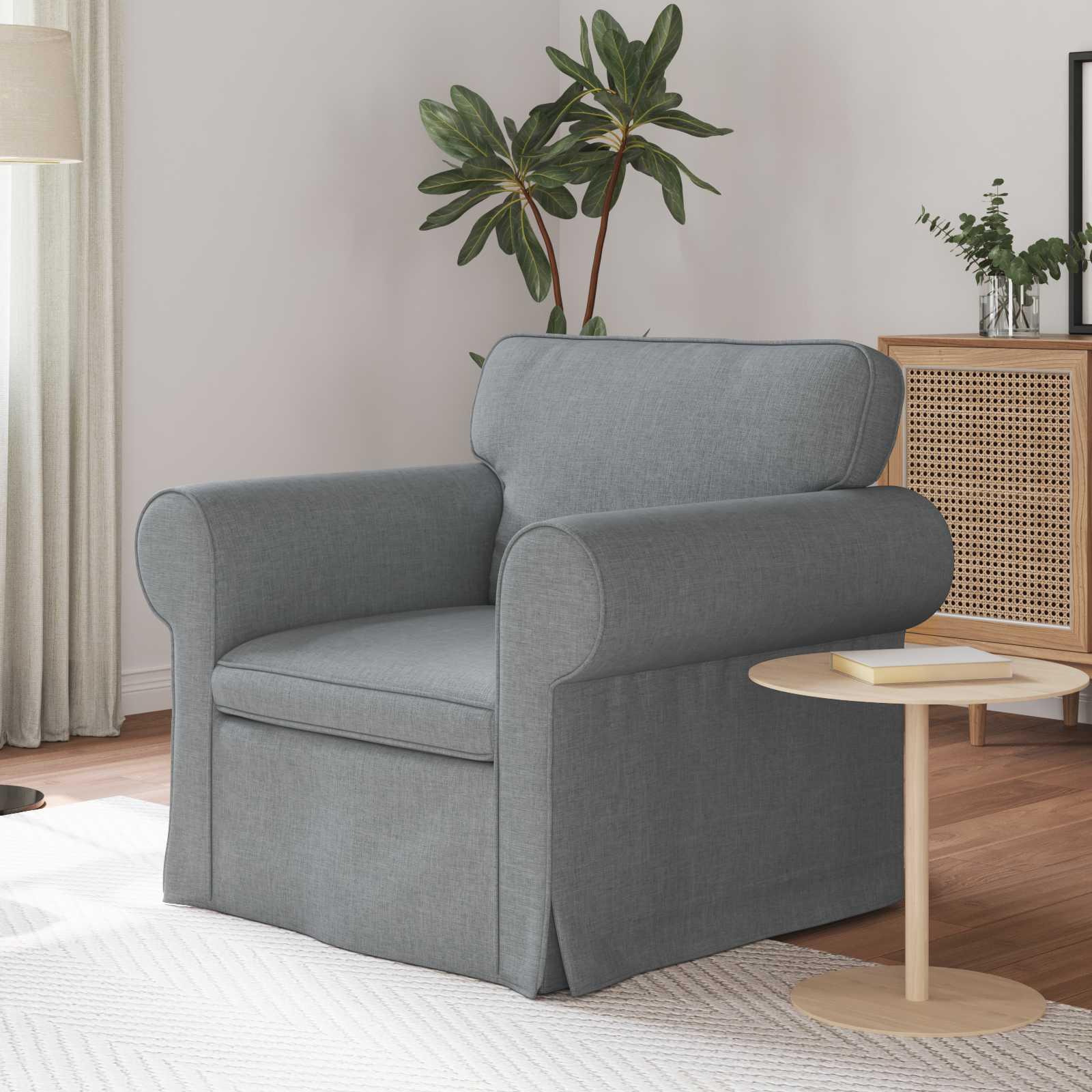 Sofa Lysegrå 215 x 82 x 80 cm Metal