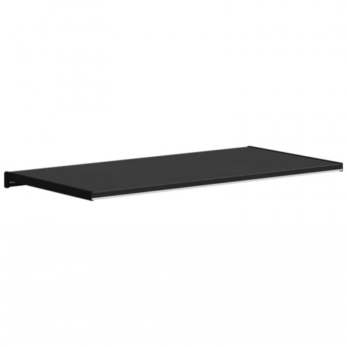 Vindueskarm Sort med træstruktur 80 x 40 x 4,5 cm