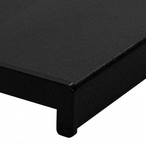 Vindueskarm Sort med træstruktur 80 x 40 x 4,5 cm