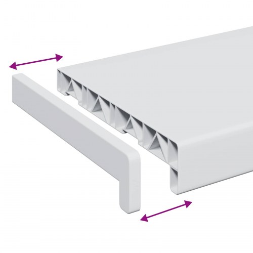 Vindueskarm Hvid 120 x 20 x 4,5 cm PVC blandet med UPVC