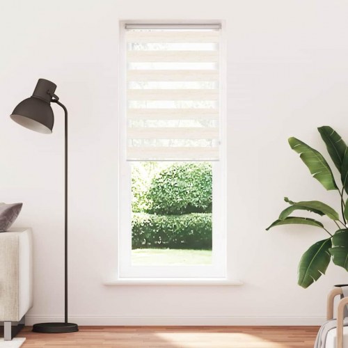 Zebragardin marmorbeige 75×230 cm - stofbredde 70,9 cm, polyester