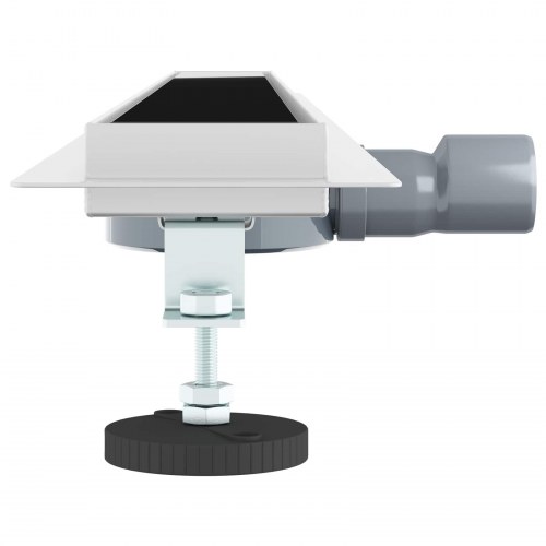 Bruseafløb Glasdæksel med 360° Siphon Sort 100 cm