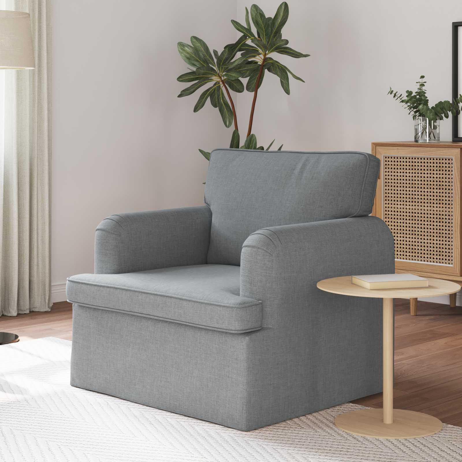 Sofa 60cm Lysegrå Metal