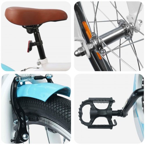 Børnecykel 24 tommer til 8-12 år Lys blå