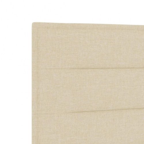LED-sengegavl i creme stof - 160 cm