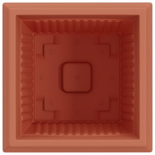 Firkantet Blomsterkrukke 24 stk Mursten Rød 43 x 43 x 33.5 cm