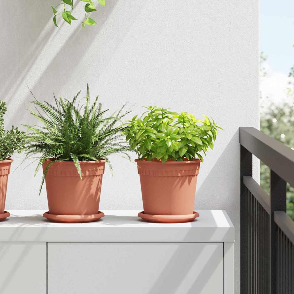 Rund Blomsterbakke 24 stk Mursten Rød Ø 14 x 2 cm Plastik