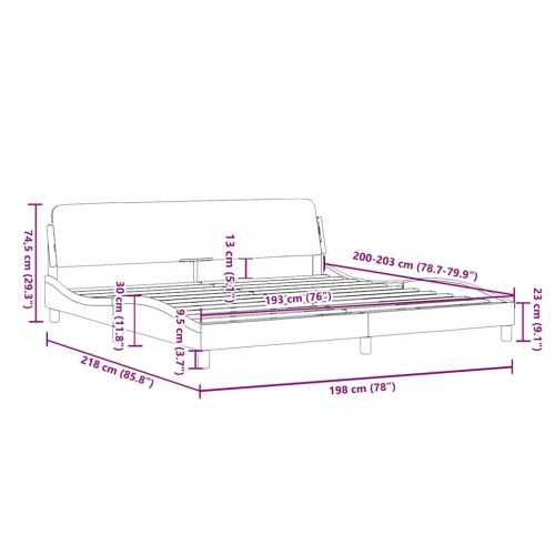 Sengeramme Dover 193x203 cm velour sort