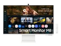 Samsung Smart Monitor M8 32" 4K UHD VA – HDMI/USB‑C 60 Hz (hvid)