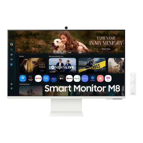 Samsung Smart Monitor M8 32" 4K UHD VA – HDMI/USB‑C 60 Hz (hvid)