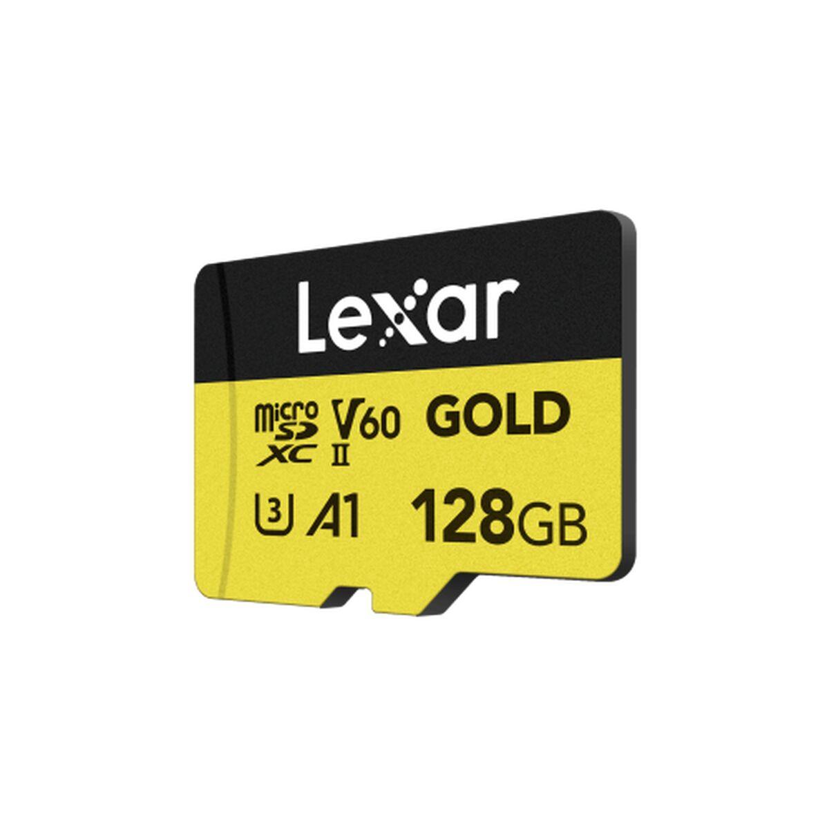 Lexar microSD GOLD UHS-II, R280/W100 C10/A1/U3 (V60) 128GB - Hukommelseskort