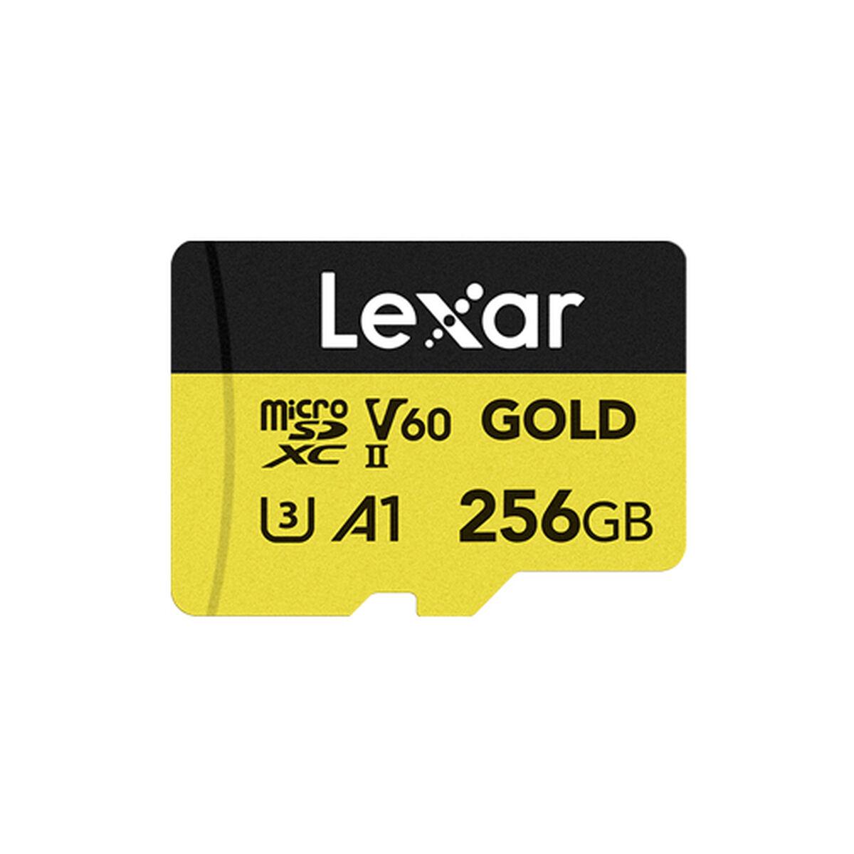 Lexar microSD GOLD UHS-II, R280/W100 C10/A1/U3 (V60) 256GB - Hukommelseskort