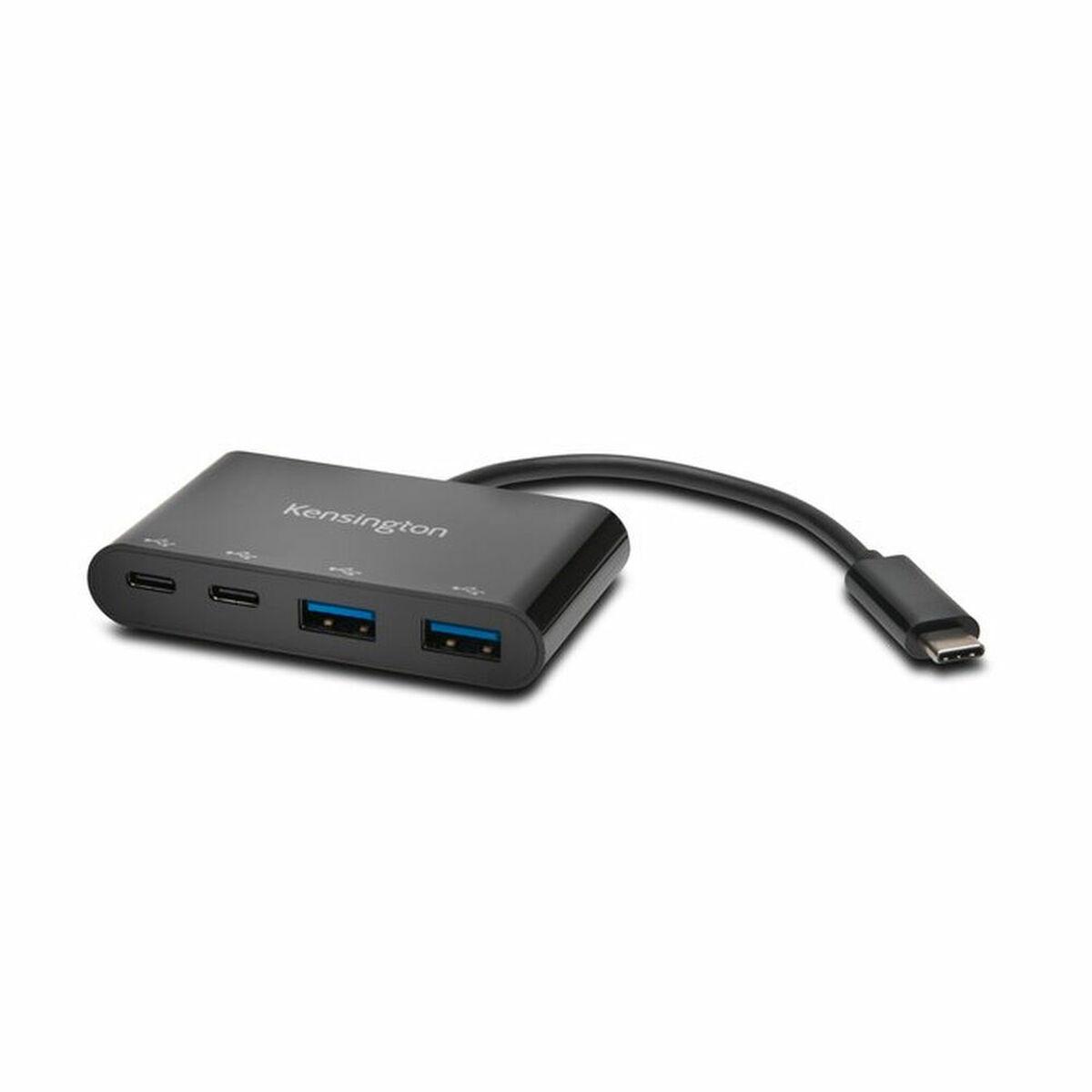 Kensington USB-C 4-port USB Hub K39124EU - sort billede