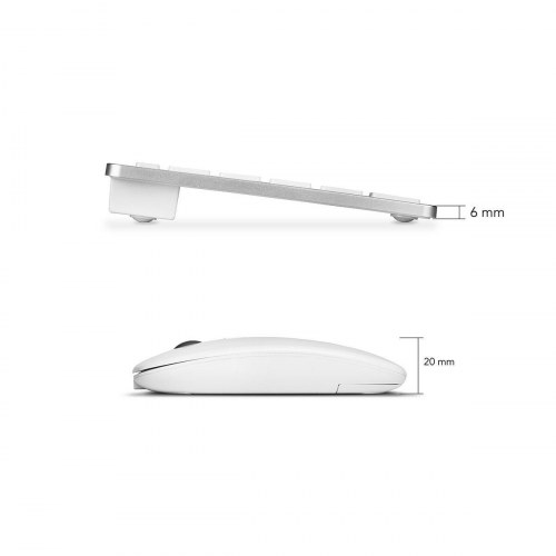 Subblim Combo Multidispositivo Compacto - trådløst tastatur og mus, sølv