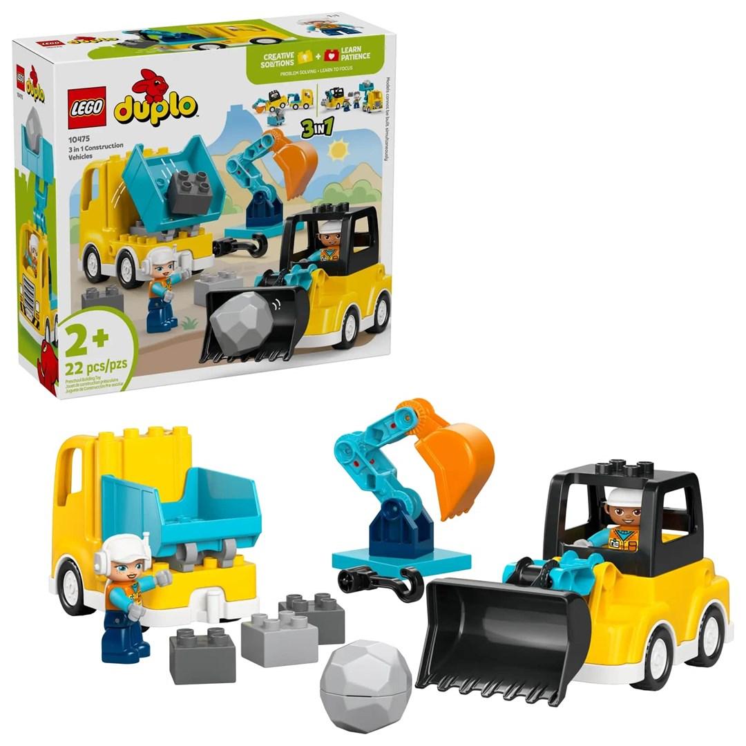 LEGO DUPLO 10475 - 3 i 1 Byggekøretøjer (22 dele) billede