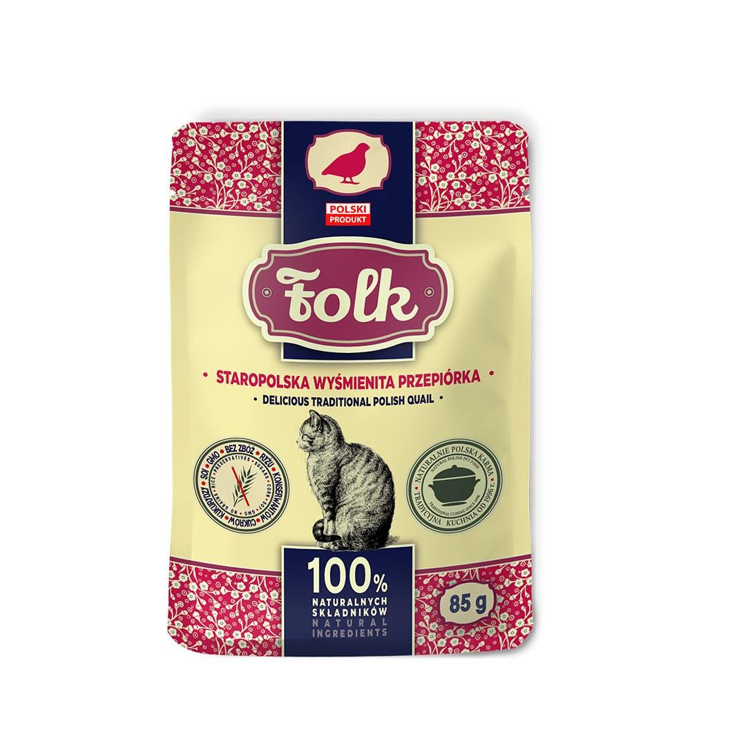 Folk vådfoder til kat – lækker traditionel polsk vagtel, 85 g