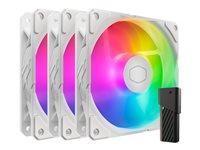 Cooler Master SickleFlow Edge 120 – 3-pak kabinetblæsere 120 mm – hvid med ARGB og PWM billede