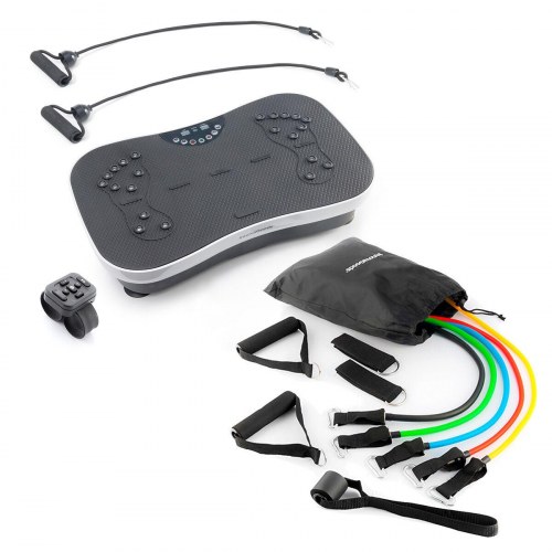 Træningspakke - modstandsbånd (5 stk.) + vibrerende platform med tilbehør