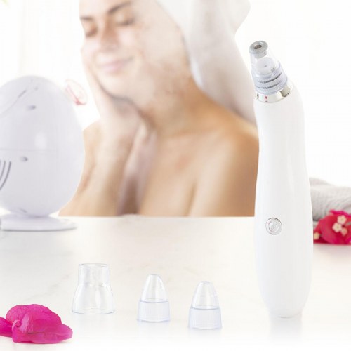 Moispa + Pore·Off - elektrisk ansigtsdamper og hudormefjerner, hvid/rosa
