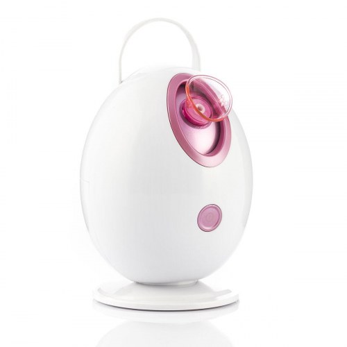 Moispa + Pore·Off - elektrisk ansigtsdamper og hudormefjerner, hvid/rosa