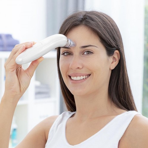 Moispa + Pore·Off - elektrisk ansigtsdamper og hudormefjerner, hvid/rosa