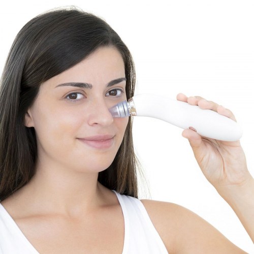 Moispa + Pore·Off - elektrisk ansigtsdamper og hudormefjerner, hvid/rosa