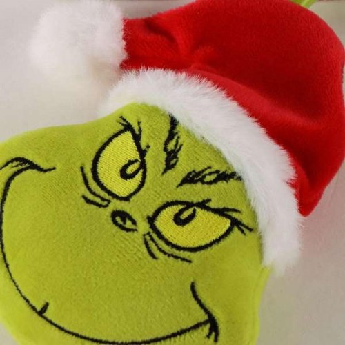 The Grinch nøglering - grøn bamse med karabinkrog