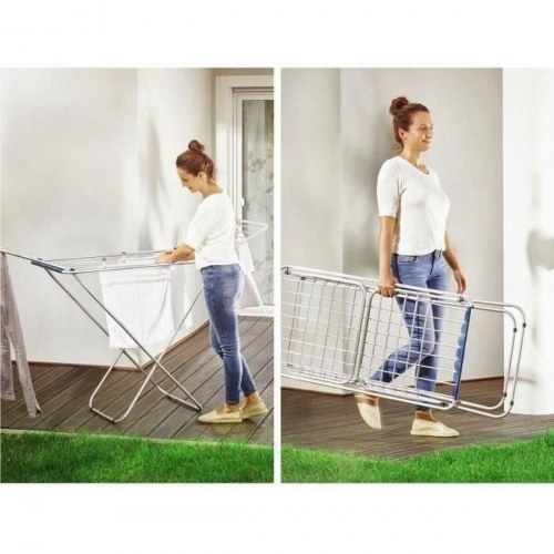 Leifheit tørrestativ i aluminium - grå, 18 m