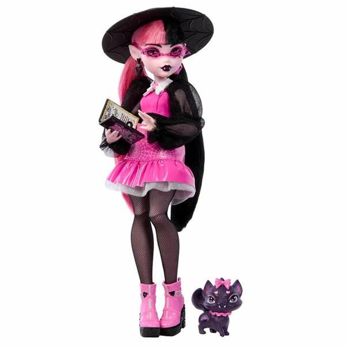 Monster High Draculaura - artikuleret dukke med tilbehør (OUTLET A)