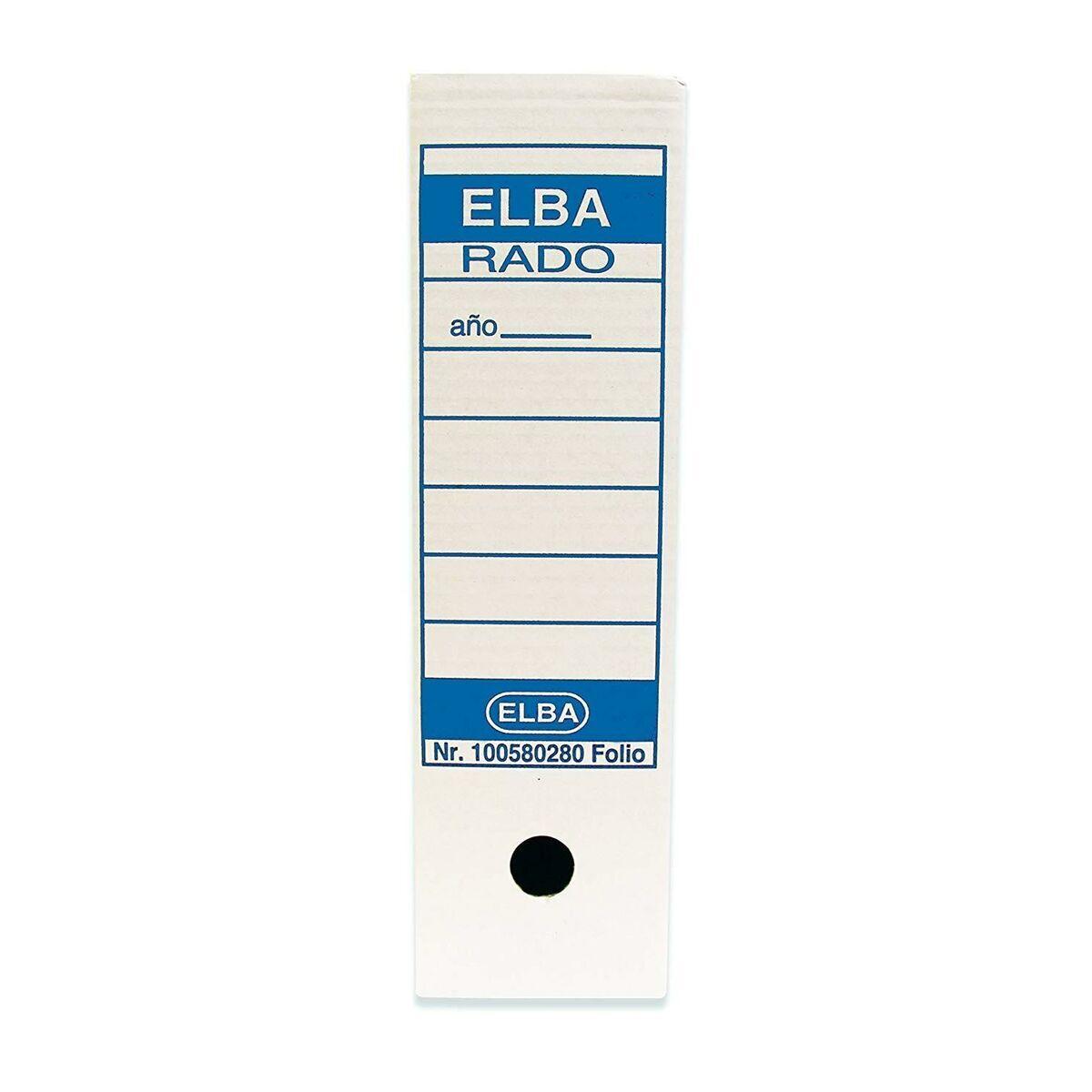 Elba arkivboks - hvid, folio, 100 mm (50 stk.) (OUTLET D)