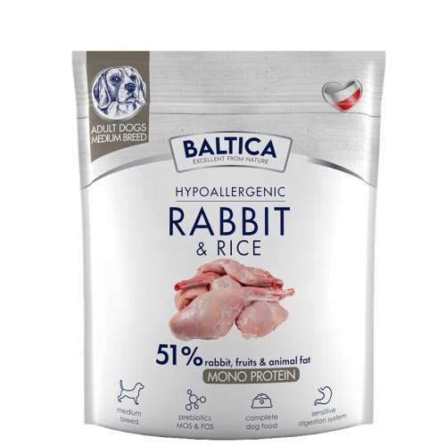 BALTICA Nutraceutic Hypoallergenic Rabbit & Rice – tørfoder til voksne mellemstore hunde, 1 kg