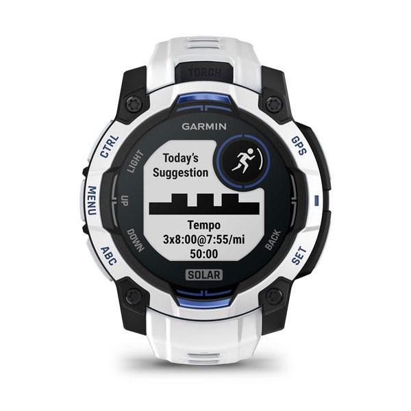 Garmin Instinct 45 mm Solar GPS-smartwatch - sort/hvid billede