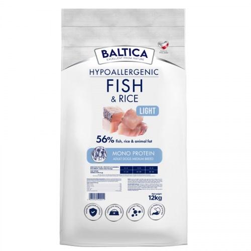 BALTICA Nutraceutic Hypoallergenic Light Fish & Rice – tørfoder til voksne hunde (M) 12 kg