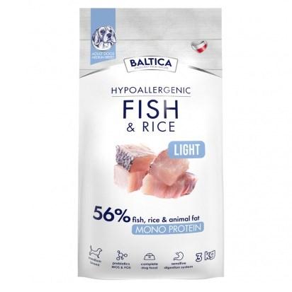 BALTICA Nutraceutic Hypoallergenic Light Fish & Rice – tørfoder til hund, 3 kg (M)