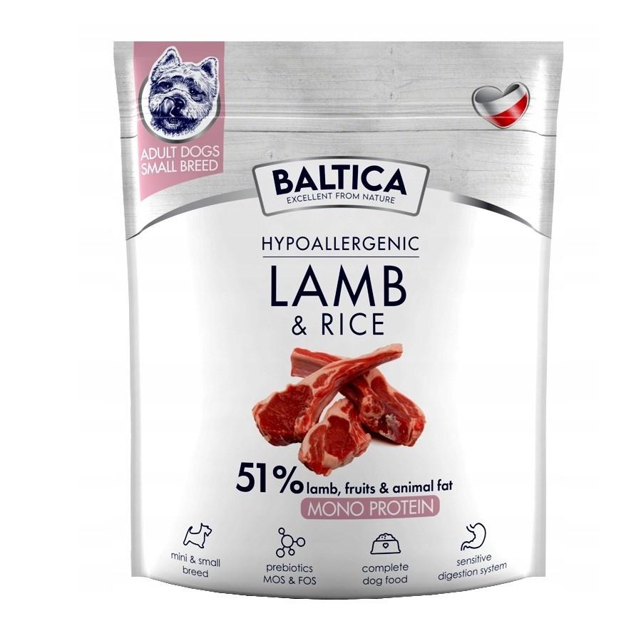 BALTICA Nutraceutic Hypoallergenic – Lam & ris tørfoder til små hunde, 1 kg