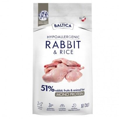 BALTICA Nutraceutic Hypoallergenic Rabbit & Rice – tørfoder til hund – 3 kg