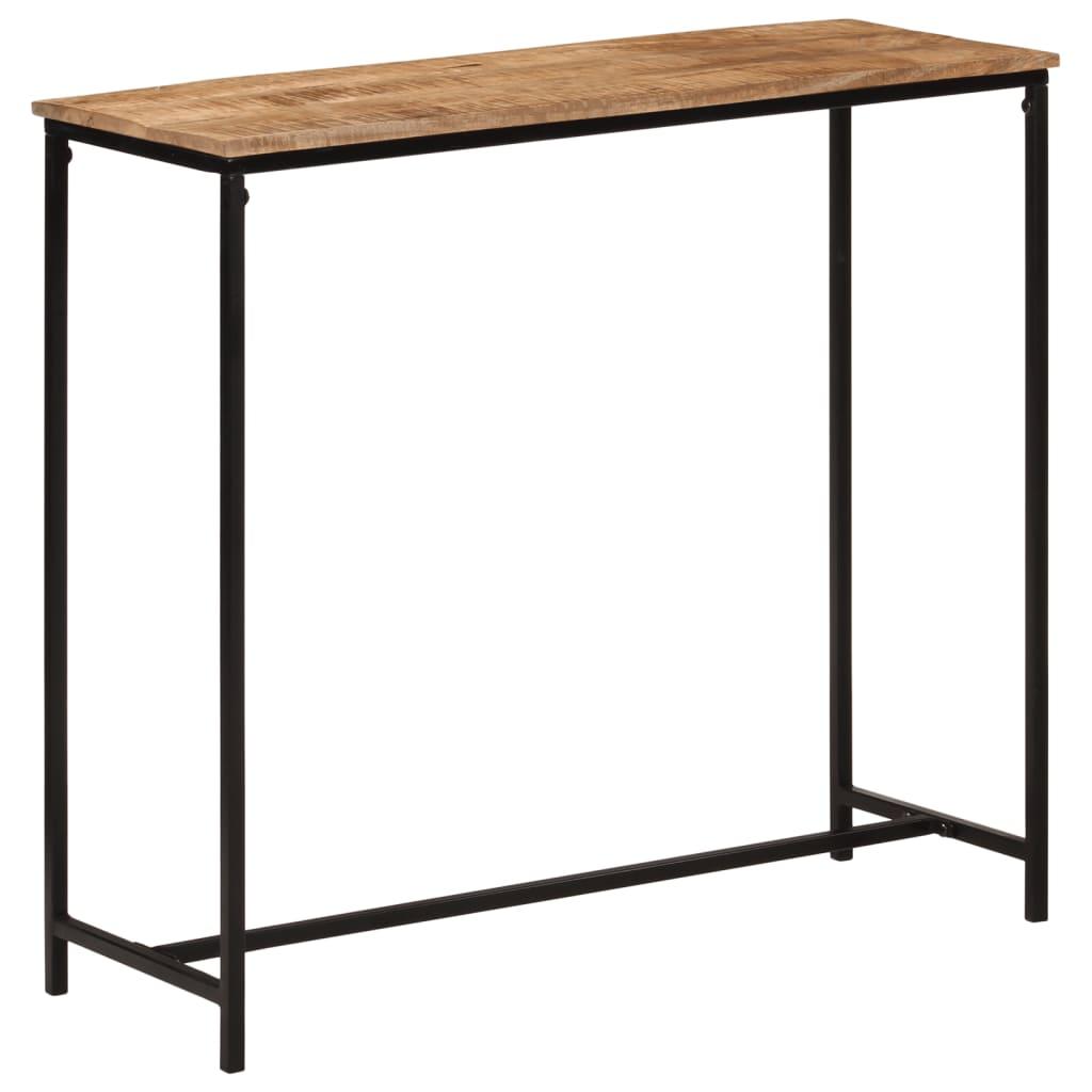 Konsolbord 80x30x74 cm massivt mangotræ og jern