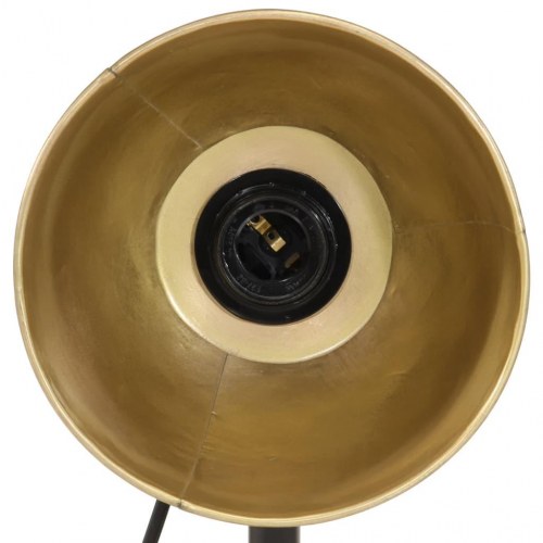 Skrivebordslampe i antik messingfarve med E27-fatning