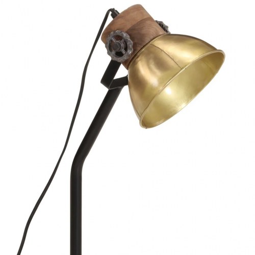 Skrivebordslampe i antik messingfarve med E27-fatning