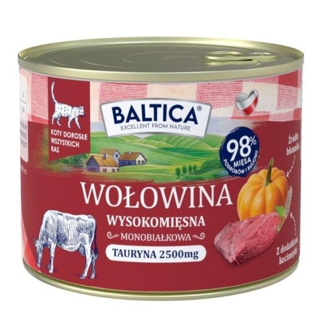 BALTICA vådfoder til kat – Oksekød med lever, 185 g
