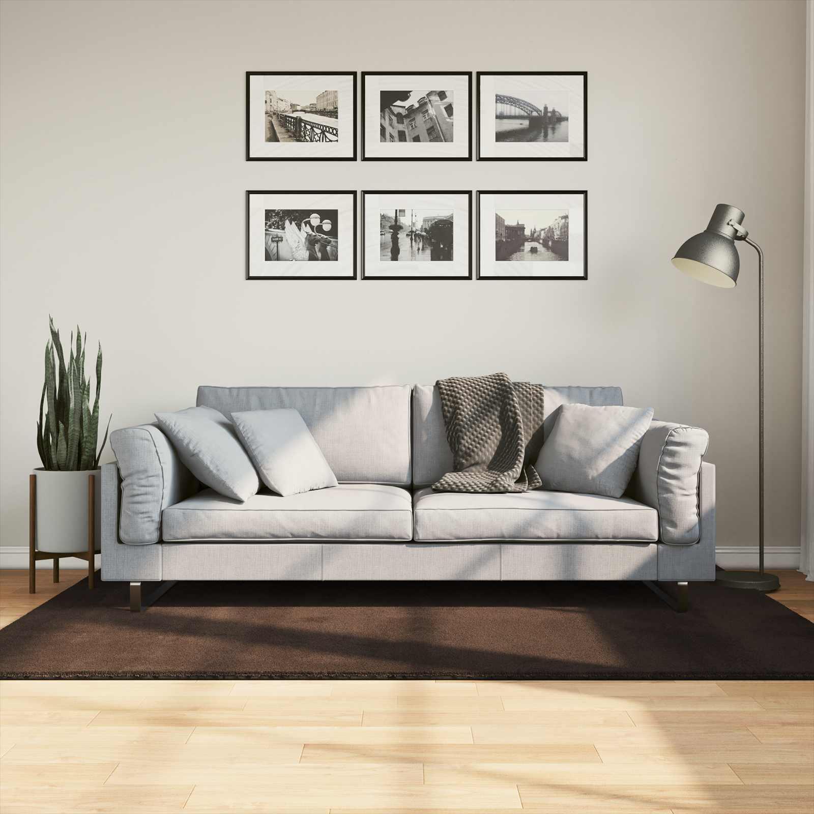 Områdetæpper Rektangulær HUARTE Brun 170 x 120 cm