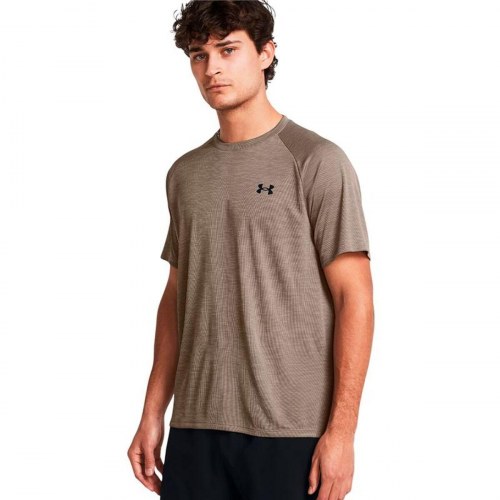 Under Armour Tech kortærmet sport T-shirt - lys brun, M