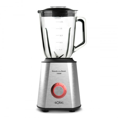 Solac BV5728 blender med kande - 1,5 l, 1.500 W - rød/sølv
